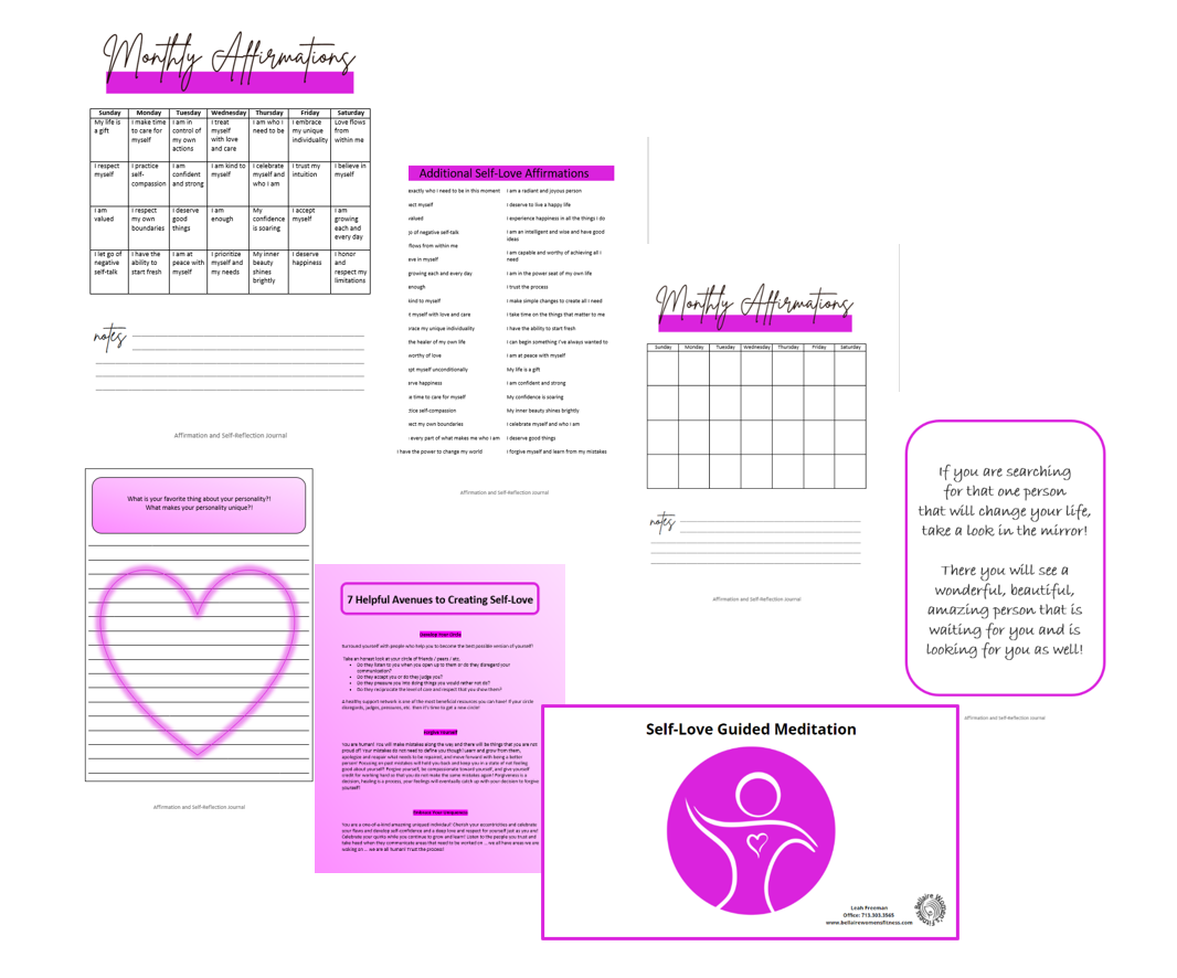 Loving Yourself Affirmations and Self-Reflection Journal - Bellaire ...