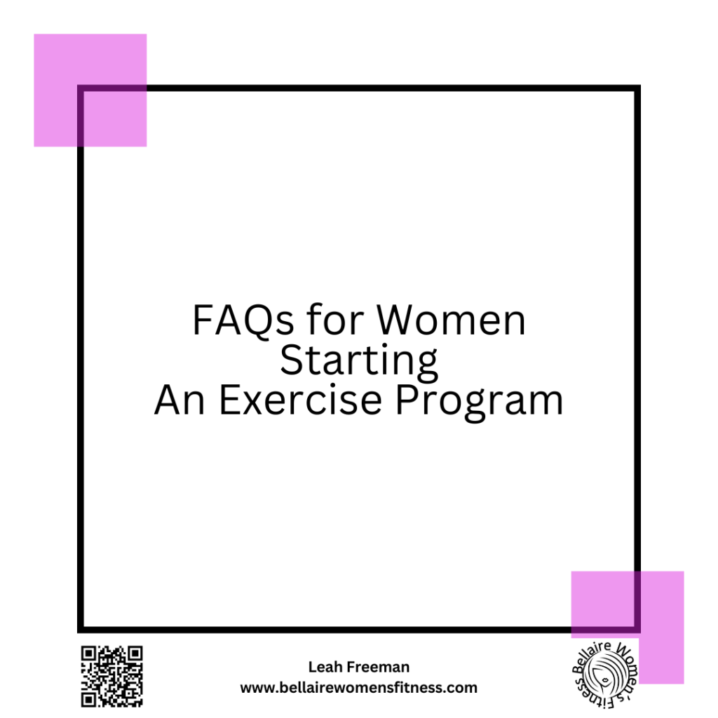 women's exercise program questions